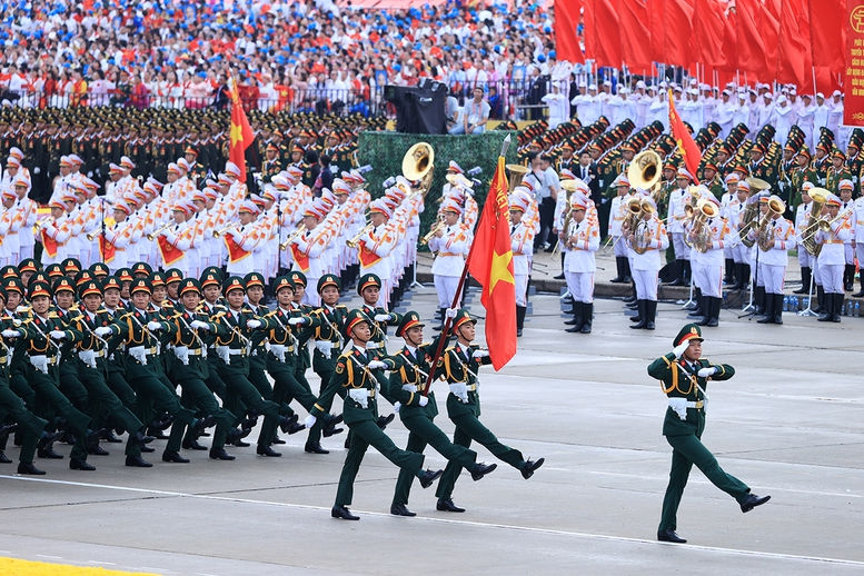 Chùm ảnh: Các khối diễu binh của quân đội nhân dân Việt Nam tại A80- Ảnh 4. Chùm ảnh: Các khối diễu binh của quân đội nhân dân Việt Nam tại A80- Ảnh 4.