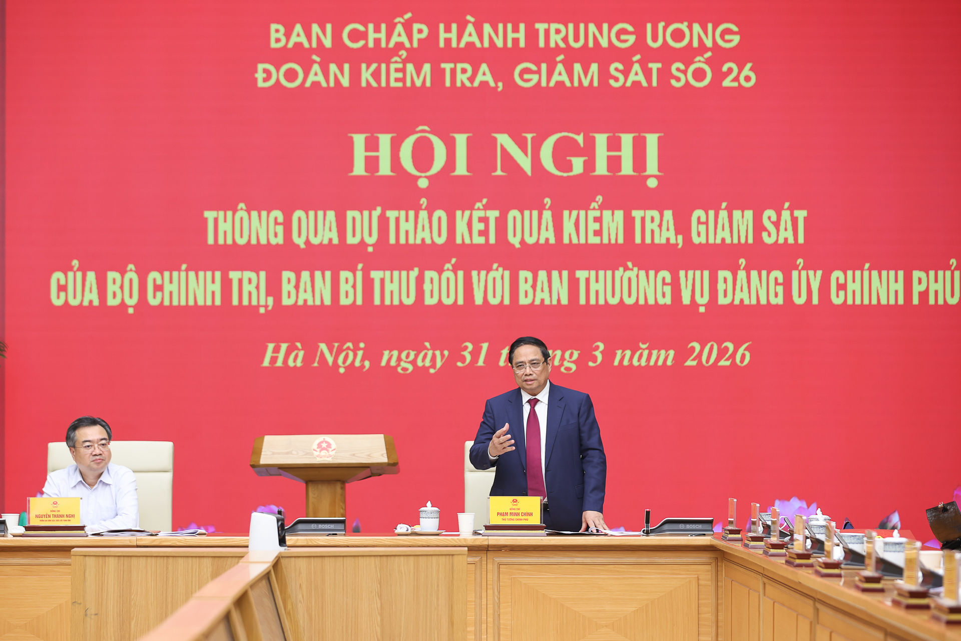Thông qua Báo cáo kiểm tra, giám sát của Bộ Chính trị, Ban Bí thư đối với Ban Thường vụ Đảng ủy Chính phủ- Ảnh 3.