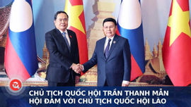 Chủ tịch Quốc hội Trần Thanh Mẫn hội đàm với Chủ tịch Quốc hội Lào | Truyền hình Quốc hội Việt Nam