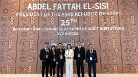 Đoàn đại biểu Kiểm toán nhà nước Việt Nam tham dự Đại hội INCOSAI 25 tại Ai Cập