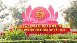 Thủ đô thay áo mới rực rỡ chào mừng Đại hội XIV của Đảng