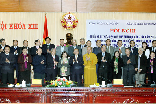Ủy ban Thường vụ Quốc hội và Đoàn Chủ tịch Ủy ban T.Ư Mặt trận Tổ quốc Việt Nam: Triển khai thực hiện Quy chế phối hợp công tác năm 2015