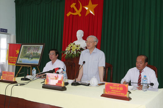Tổng Bí thư Nguyễn Phú Trọng thăm, làm việc tại tỉnh Long An và Tiền Giang
