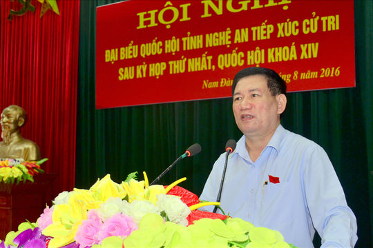 Tổng Kiểm toán Nhà nước Hồ Đức Phớc tiếp xúc cử tri tại Nghệ An