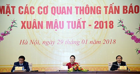 Chủ tịch Quốc hội Nguyễn Thị Kim Ngân dự gặp mặt các cơ quan thông tấn báo chí