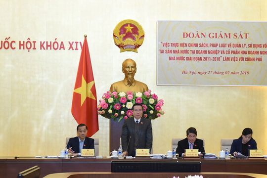 Quốc hội làm việc với Chính phủ về sử dụng vốn Nhà nước tại DNNN