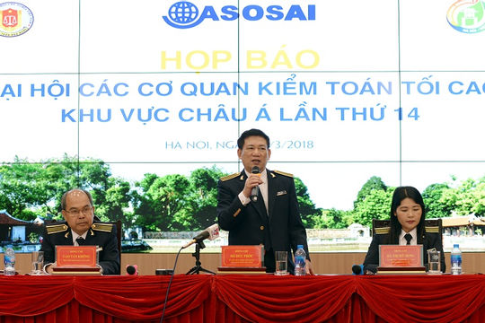 Họp báo thông tin về Đại hội ASOSAI 14 và ra mắt bộ nhận diện Đại hội Họp báo thông tin về Đại hội ASOSAI 14 và ra mắt bộ nhận diện Đại hội