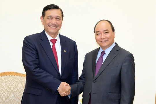 Thủ tướng tiếp đoàn các Bộ trưởng Indonesia