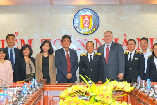 Lãnh đạo KTNN tiếp xã giao Đoàn chuyên gia KTNN Indonesia