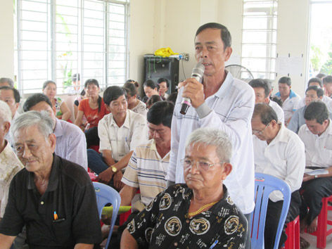 Phó Tổng Kiểm toán Nhà nước Đặng Thế Vinh tiếp xúc cử tri tỉnh Hậu Giang