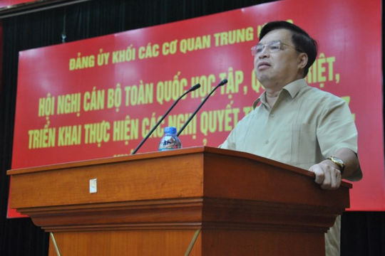 Hội nghị trực tuyến toàn quốc học tập, quán triệt Nghị quyết Trung ương 7 khóa XII của Đảng tại điểm cầu Đảng ủy Khối các cơ quan Trung ương