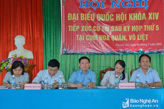 Tổng Kiểm toán Nhà nước tiếp xúc cử tri huyện Thanh Chương