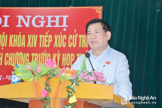 Tổng Kiểm toán nhà nước Hồ Đức Phớc tiếp xúc cử tri huyện Thanh Chương, Nghệ An