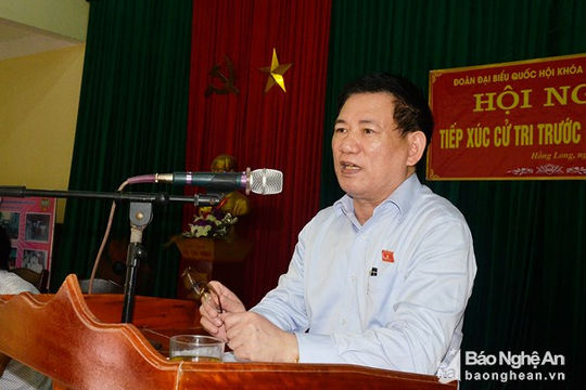 Tổng Kiểm toán Nhà nước Hồ Đức Phớc tiếp xúc cử tri huyện Nam Đàn trước Kỳ họp thứ 6, Quốc hội Khóa VIV