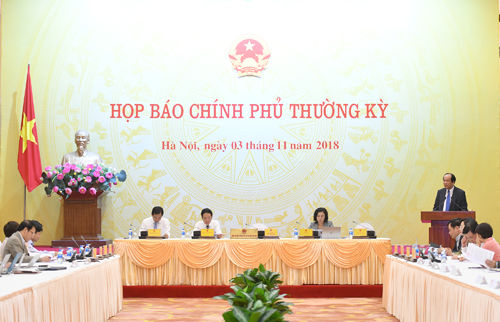 Họp báo Chính phủ thường kỳ tháng 10/2018