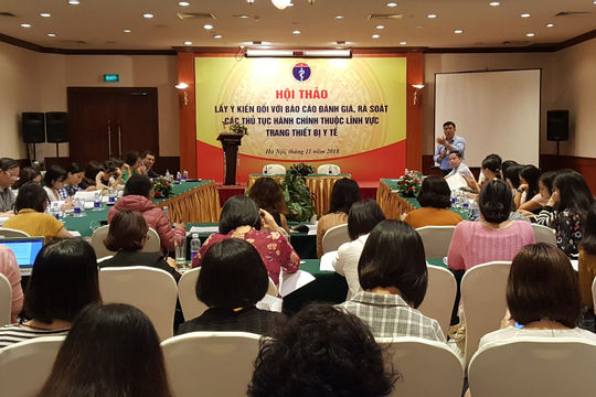 Giảm tối đa thủ tục hành chính thuộc lĩnh vực trang thiết bị y tế