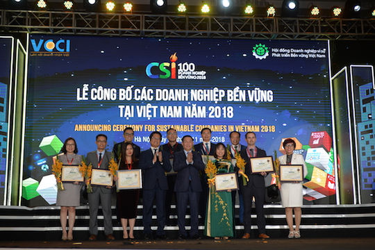Vinh danh 100 Doanh nghiệp bền vững năm 2018