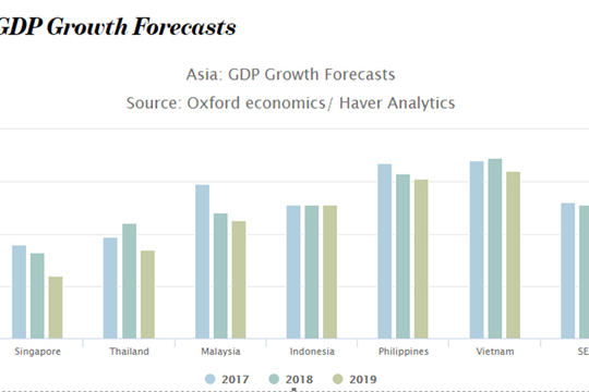 ICAEW dự báo tăng trưởng GDP của Đông Nam Á chậm lại trong năm 2019