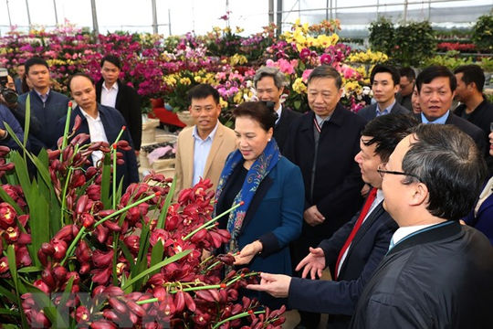 Chủ tịch Quốc hội thăm xã nông thôn mới tại tỉnh Hưng Yên