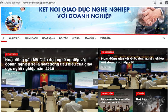 Ra mắt Trang thông tin điện tử Kết nối giáo dục nghề nghiệp với DN