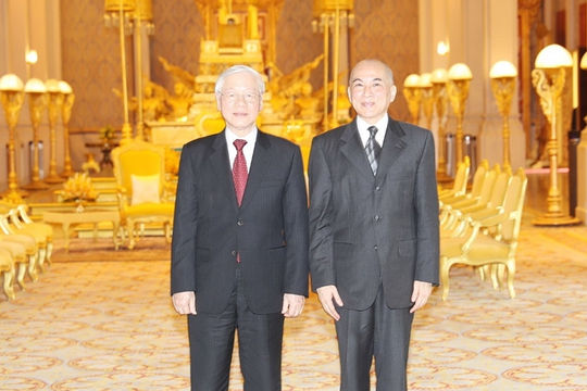 Tổng Bí thư, Chủ tịch nước hội đàm với Quốc vương Campuchia