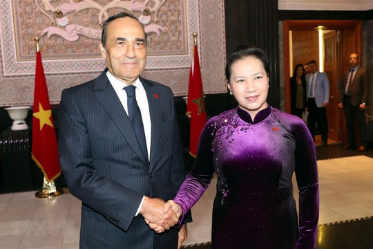 Chủ tịch Hạ viện Maroc đón và hội đàm với Chủ tịch Quốc hội