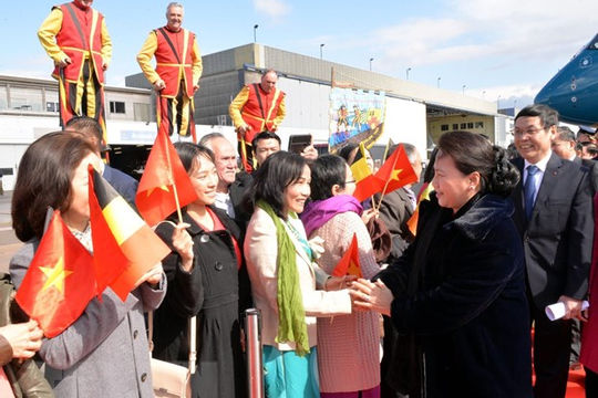 Chủ tịch Quốc hội bắt đầu thăm làm việc với Nghị viện châu Âu tại Bỉ