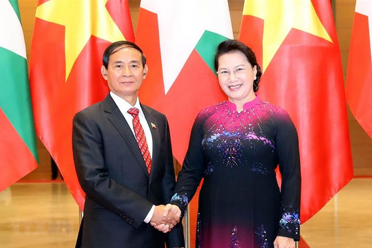 Chủ tịch Quốc hội Nguyễn Thị Kim Ngân hội kiến Tổng thống Myanmar Chủ tịch Quốc hội Nguyễn Thị Kim Ngân hội kiến Tổng thống Myanmar