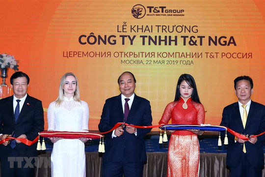 Thủ tướng dự lễ khai trương hoạt động của Tập đoàn T&T Group tại Nga