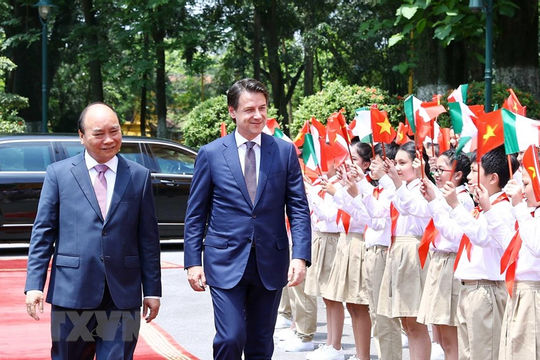 Lễ đón Thủ tướng Cộng hòa Italy thăm chính thức Việt Nam