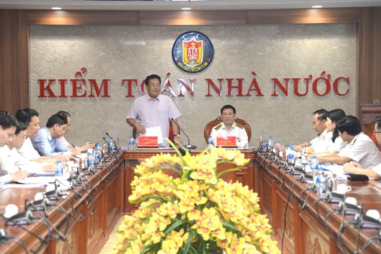 Đảng ủy Khối các cơ quan Trung ương làm việc với Ban cán sự Đảng và Ban Thường vụ Đảng ủy Kiểm toán Nhà nước