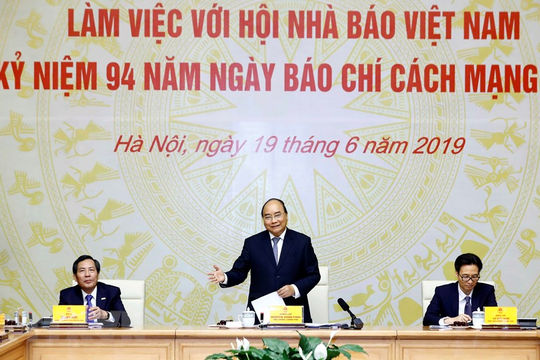 Thủ tướng Nguyễn Xuân Phúc làm việc với Hội Nhà báo Việt Nam