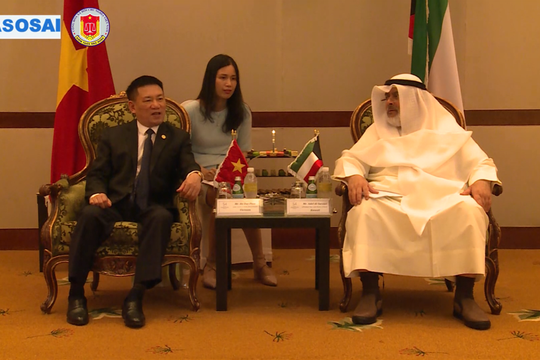 Tổng Kiểm toán Nhà nước Hồ Đức Phớc hội kiến Chủ tịch Cơ quan Kiểm  toán nhà nước Kuwait Adel Al-Sarawi