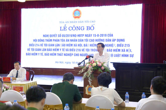 Tháo gỡ vướng mắc về xử lý tội phạm trong lĩnh vực bảo hiểm xã hội, bảo hiểm y tế, bảo hiểm thất nghiệp