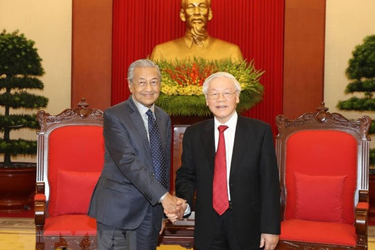 Tổng Bí thư, Chủ tịch nước Nguyễn Phú Trọng tiếp Thủ tướng Malaysia
