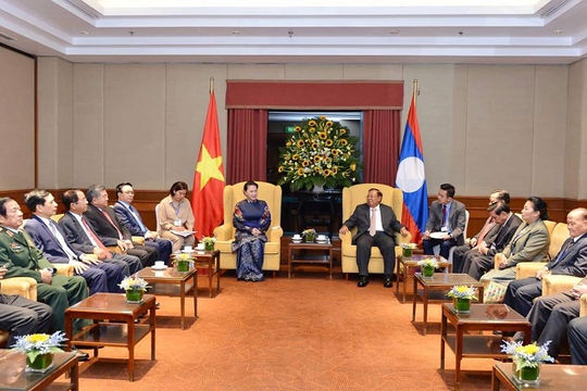 Chủ tịch Quốc hội hội kiến Tổng Bí thư, Chủ tịch nước Lào Chủ tịch Quốc hội hội kiến Tổng Bí thư, Chủ tịch nước Lào