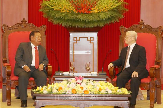 Tổng Bí thư, Chủ tịch nước Nguyễn Phú Trọng tiếp Tổng Bí thư, Chủ tịch nước Lào Tổng Bí thư, Chủ tịch nước Nguyễn Phú Trọng tiếp Tổng Bí thư, Chủ tịch nước Lào