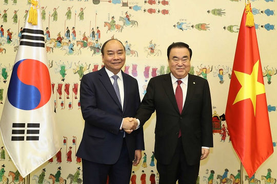 Thủ tướng hội kiến Chủ tịch Quốc hội Hàn Quốc Thủ tướng hội kiến Chủ tịch Quốc hội Hàn Quốc