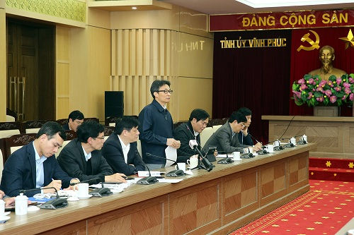 Phó Thủ tướng Vũ Đức Đam đôn đốc công tác phòng chống   tại Vĩnh Phúc