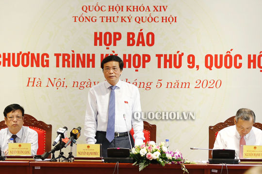 Kỳ họp thứ 9, Quốc hội Khóa XIV: Hơn 50% thời gian dành cho công tác xây dựng pháp luật