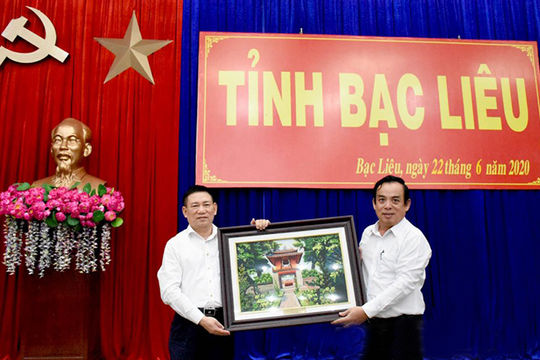 Tổng Kiểm toán nhà nước Hồ Đức Phớc thăm và làm việc với tỉnh Bạc Liêu