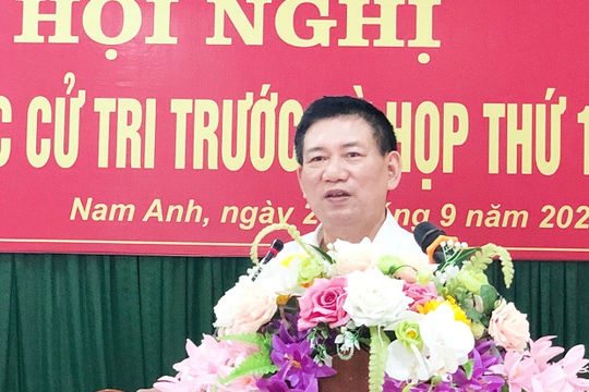 Tổng Kiểm toán Nhà nước Hồ Đức Phớc tiếp xúc cử tri huyện Nam Đàn