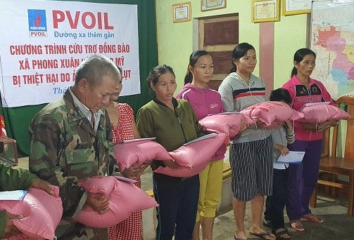 Petrovietnam tích cực ủng hộ, quyên góp, hướng về đồng bào miền Trung