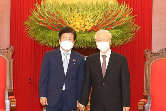 Tổng Bí thư, Chủ tịch nước tiếp Chủ tịch Quốc hội Hàn Quốc