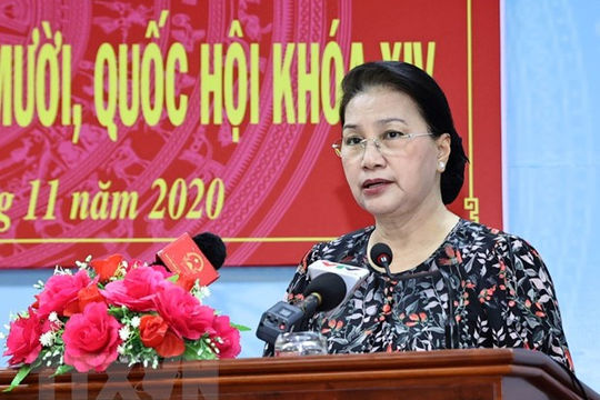 Chủ tịch Quốc hội Nguyễn Thị Kim Ngân tiếp xúc cử tri huyện Phong Điền