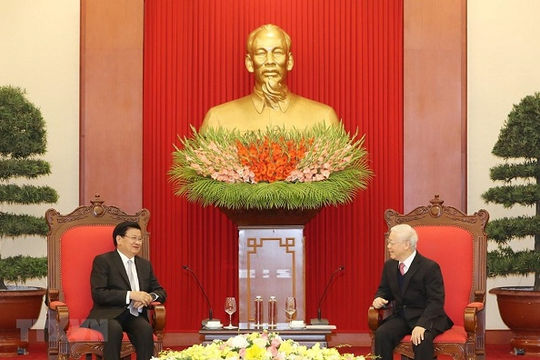 Tổng Bí thư, Chủ tịch nước Nguyễn Phú Trọng tiếp Thủ tướng Lào Tổng Bí thư, Chủ tịch nước Nguyễn Phú Trọng tiếp Thủ tướng Lào