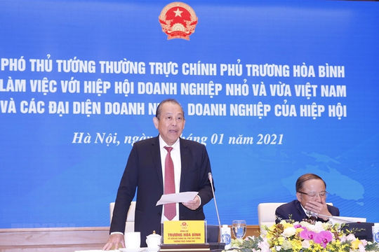 Phó Thủ tướng làm việc với Hiệp hội doanh nghiệp nhỏ và vừa Phó Thủ tướng làm việc với Hiệp hội doanh nghiệp nhỏ và vừa