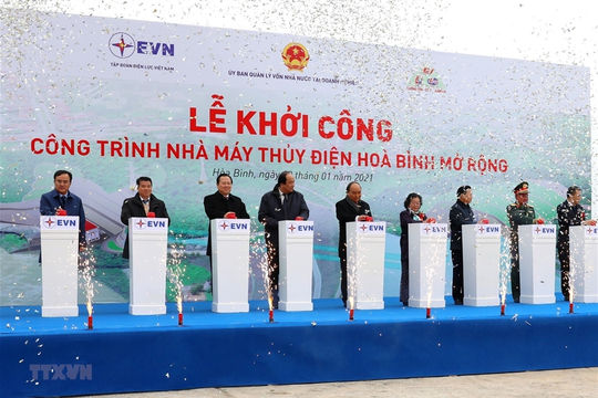 Thủ tướng phát lệnh khởi công Dự án Nhà máy thủy điện Hòa Bình mở rộng