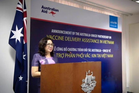Australia và UNICEF hợp tác hỗ trợ phân phối vắc-xin tại Việt Nam