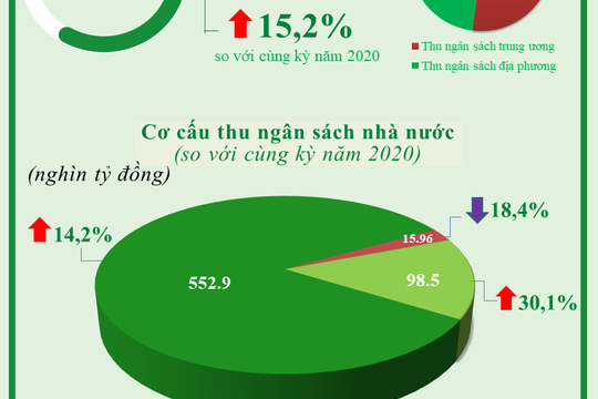 Thu, chi ngân sách nhà nước tháng 5 và 5 tháng đầu năm 2021